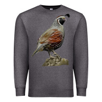 Charcoal Heather California Quail Bird Premium Sweatshirt - RanaPortraitStore