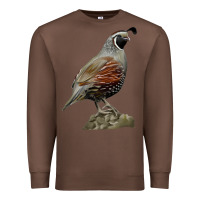 Chestnut California Quail Bird Premium Sweatshirt - RanaPortraitStore