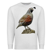 Oatmeal Heather California Quail Bird Premium Sweatshirt - RanaPortraitStore
