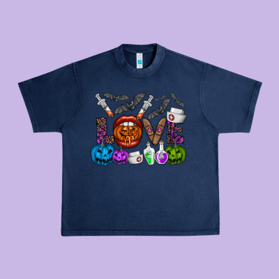 Love  Halloween Urban Heavy Tee Designed By Cowhidedigitalart