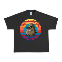 Retro Sunset Just A Girl Who Loves Bigfoot Urban Heavy Tee | Teevron