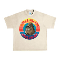 Sandshell Retro Sunset Just A Girl Who Loves Bigfoot Urban Heavy Tee - artisFamous