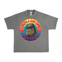 Tornado Retro Sunset Just A Girl Who Loves Bigfoot Urban Heavy Tee - artisFamous