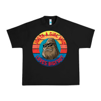 Black Retro Sunset Just A Girl Who Loves Bigfoot Urban Heavy Tee - artisFamous