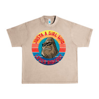 French Oak Retro Sunset Just A Girl Who Loves Bigfoot Urban Heavy Tee - artisFamous