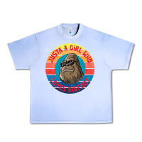 Grape Ice Retro Sunset Just A Girl Who Loves Bigfoot Urban Heavy Tee - artisFamous