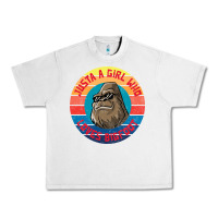Retro Sunset Just A Girl Who Loves Bigfoot Urban Heavy Tee | Teevron