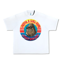 White Retro Sunset Just A Girl Who Loves Bigfoot Urban Heavy Tee - artisFamous