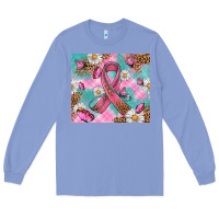 Colony Blue Breast Cancer Ribbon Stethoscope Long Sleeve Tee - Artiststas