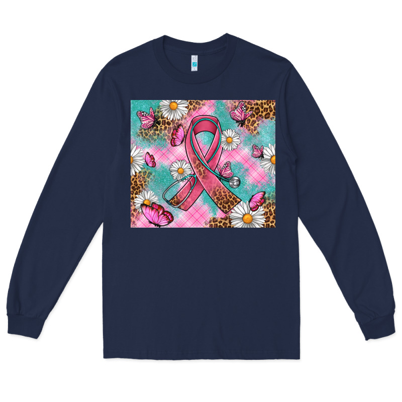 Breast Cancer Ribbon Stethoscope Long Sleeve Tee by Artiststas | Teevron