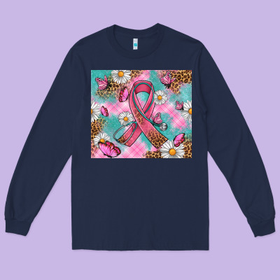 Breast Cancer Ribbon Stethoscope Long Sleeve Tee Designed By Artiststas