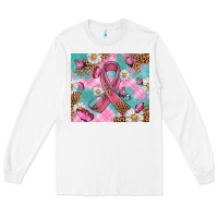 White Breast Cancer Ribbon Stethoscope Long Sleeve Tee - Artiststas