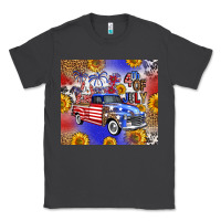 Smoke Fourth Of July Sunflowers Truck Classic Tee - FaDigitalArtStudio