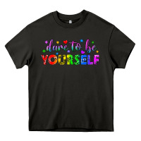 Asphalt Western Dare To Be Yourself LGBTQ Heavy Core Tee - BundleAndBundleShop