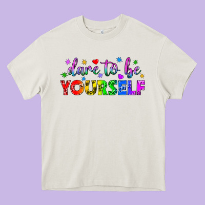 Western Dare To Be Yourself Lgbtq Heavy Core Tee Designed By Bundleandbundleshop