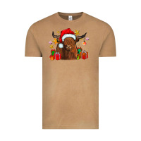 Vintage Camel festive highland cow Vintage Tee - CowhideDigitalArt