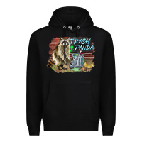 Black raccoon trash panda Premium Hoodie - BarkalooDesign