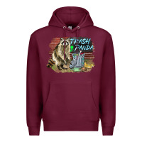 Burgundy raccoon trash panda Premium Hoodie - BarkalooDesign
