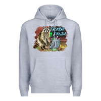 Heather Grey raccoon trash panda Premium Hoodie - BarkalooDesign