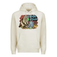 Oatmeal Heather raccoon trash panda Premium Hoodie - BarkalooDesign