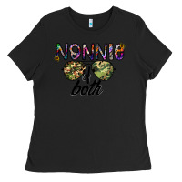 Black nonnie of both Ladies Tee - CowhideDigitalArt