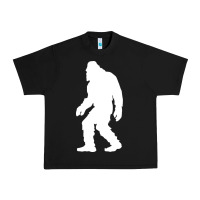 Black bigfoot walking silhouette Urban Heavy Tee - artisFamous