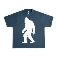 Midnight Navy bigfoot walking silhouette Urban Heavy Tee - artisFamous