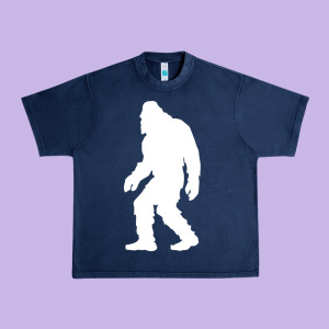 Bigfoot Walking Silhouette Urban Heavy Tee Designed By Artisfamous