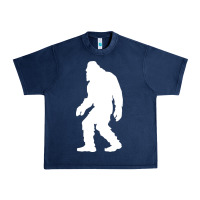Navy bigfoot walking silhouette Urban Heavy Tee - artisFamous