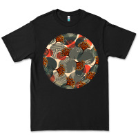 Black african fabric pattern round earrings 5 Premium Tee - BundleAndBundleShop