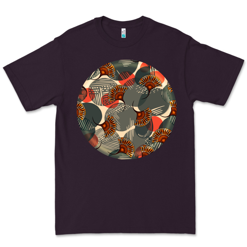 African Fabric Pattern Round Earrings 5 Premium Tee by BundleAndBundleShop | Teevron