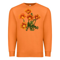 Carrot California Poppy Flower Premium Sweatshirt - RanaPortraitStore