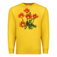 Lemon California Poppy Flower Premium Sweatshirt - RanaPortraitStore