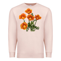 Pale Pink California Poppy Flower Premium Sweatshirt - RanaPortraitStore