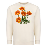 Sandshell California Poppy Flower Premium Sweatshirt - RanaPortraitStore