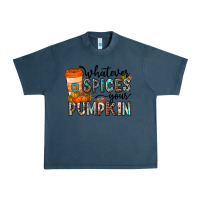 Midnight Navy whatever spices your pumpkin Urban Heavy Tee - CowhideDigitalArt