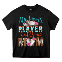 Black My Favorite Player Calls Me Mom Heavy Core Tee - BundleAndBundleShop