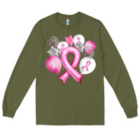 Army Green Balloons cancer ribbon Long Sleeve Tee - Artiststas