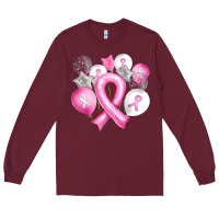 Burgundy Balloons cancer ribbon Long Sleeve Tee - Artiststas