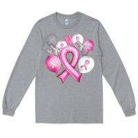 Heather Grey Balloons cancer ribbon Long Sleeve Tee - Artiststas