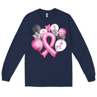 Navy Balloons cancer ribbon Long Sleeve Tee - Artiststas