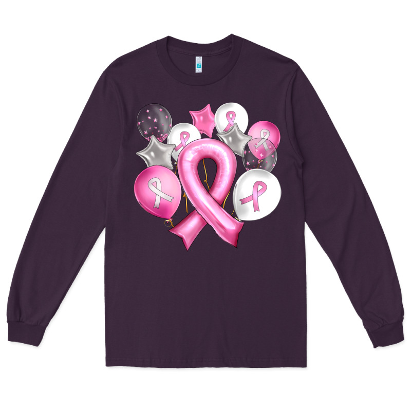 Balloons Cancer Ribbon Long Sleeve Tee by Artiststas | Teevron