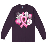 Plum Balloons cancer ribbon Long Sleeve Tee - Artiststas
