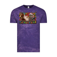 Cloud Purple festive farmyard gathering Vintage Tee - CowhideDigitalArt