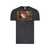 Vintage Black festive farmyard gathering Vintage Tee - CowhideDigitalArt
