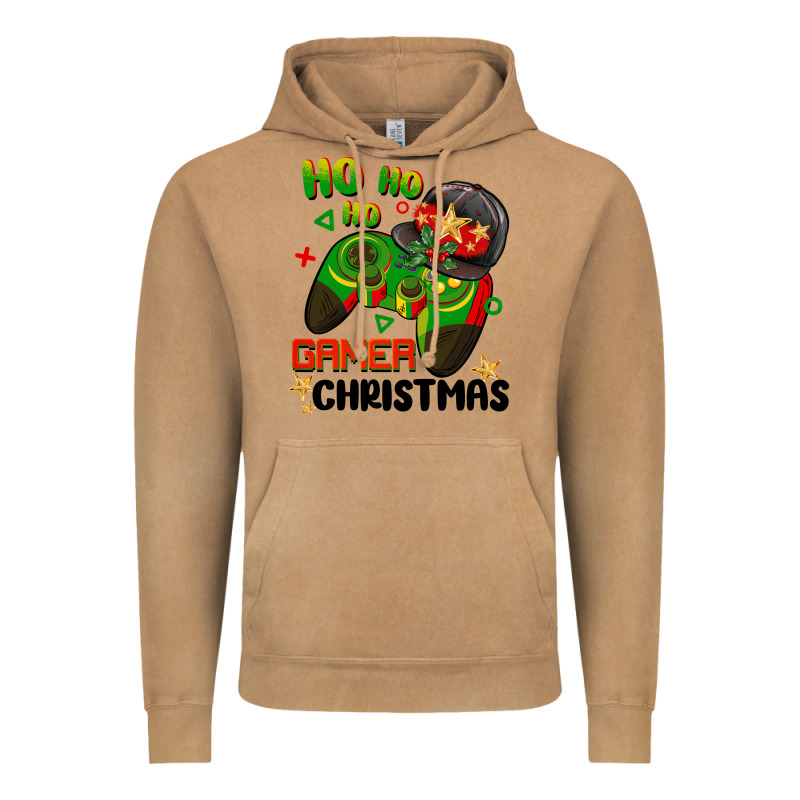 Ho Ho Ho Gamer Christmas Vintage Hoodie by BarkalooDesign | Teevron