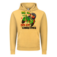 Vintage Mustard ho ho ho gamer Christmas Vintage Hoodie - BarkalooDesign