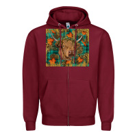 Burgundy fall highland cow tumbler Zipper Hoodie - RanaPortraitStore