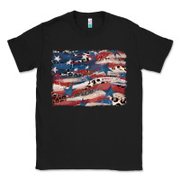 Black Leopard glitter American flag Classic Tee - FaDigitalArtStudio