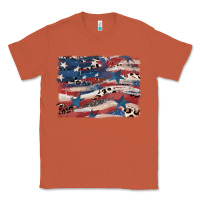 Copper Leopard glitter American flag Classic Tee - FaDigitalArtStudio